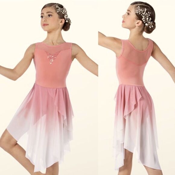 Dance Costume lyrical blush pink maxi dress Just Around Riverbend 14127 IC 7/8 - Picture 1 of 6